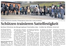 Schützen trainieren Sattelfestigkeit | Quelle: WLZ vom 19.03.2014